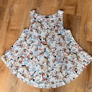 Lane Bryant Multicolor Floral Tank Top